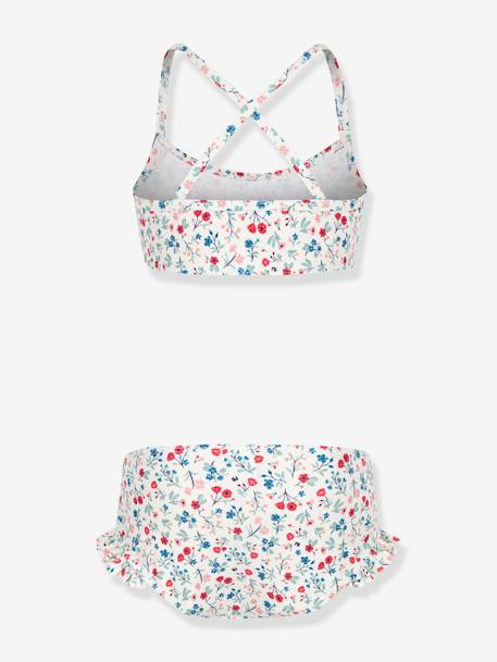 Maillot de bain 2 pièces fleuri fille blanc 2 - vertbaudet enfant 
