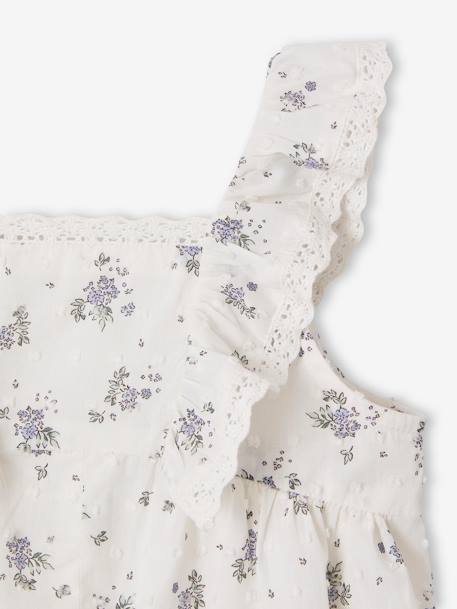 Combishort cérémonie en plumetis bébé blanc imprimé 3 - vertbaudet enfant 