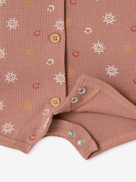 Combinaison bébé et bavoir nid d'abeille coffret cadeau noisette 7 - vertbaudet enfant 