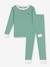Pyjama enfant en coton à rayures rayé vert 1 - vertbaudet enfant 