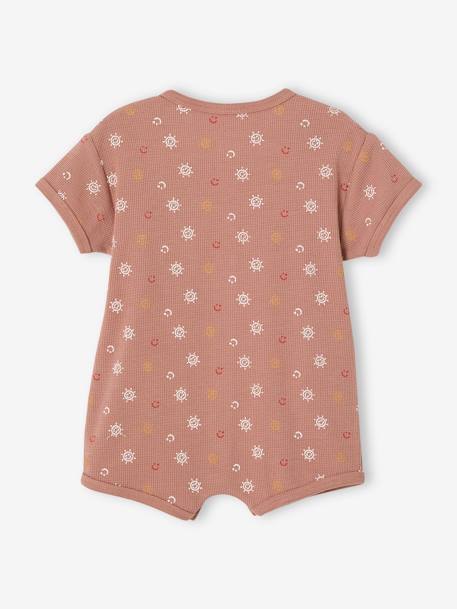 Combinaison bébé et bavoir nid d'abeille coffret cadeau noisette 5 - vertbaudet enfant 