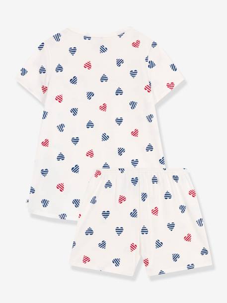 Pyjama short enfant imprimé coeurs blanc 3 - vertbaudet enfant 