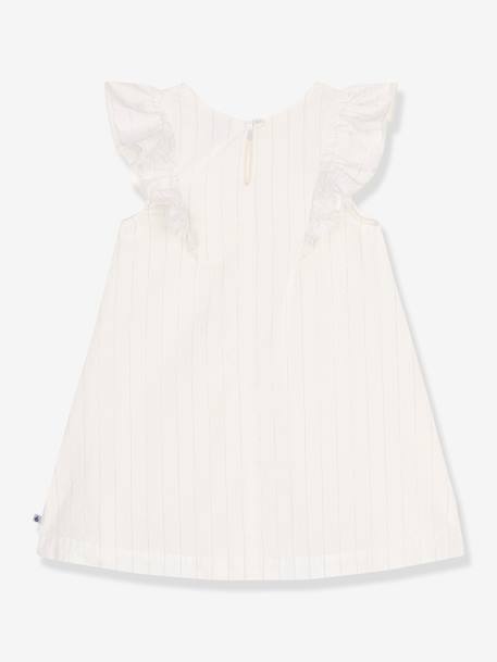 Robe enfant en coton manches courtes blanc 3 - vertbaudet enfant 