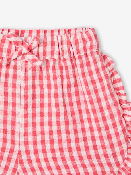 Short vichy en seersucker bébé carreaux rouge 3 - vertbaudet enfant 