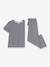 Pyjama enfant manches courtes jambes amples rayé marine 2 - vertbaudet enfant 