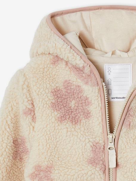 Veste fille sherpa motifs écru+vanille 10 - vertbaudet enfant 