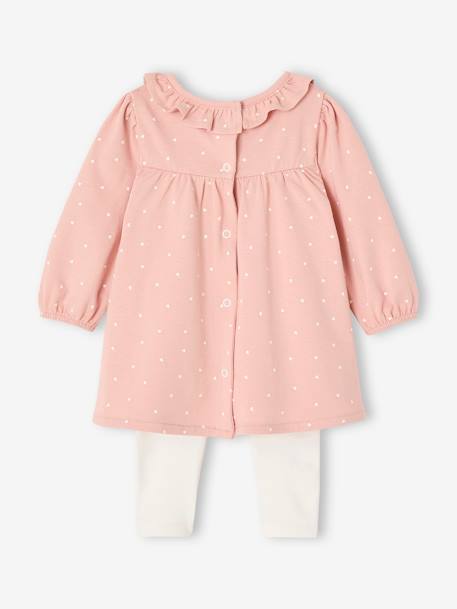 Ensemble bébé naissance robe + legging + bandeau rose 5 - vertbaudet enfant 