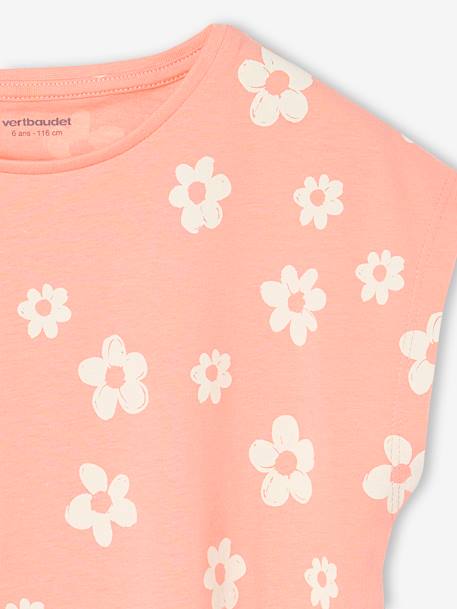 Lot de 3 tee-shirts fille fantaisie manches courtes bleu grisé+bleu pâle+rose poudré 7 - vertbaudet enfant 