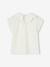 T-shirt fille col brodé fantaisie corail+écru 6 - vertbaudet enfant 