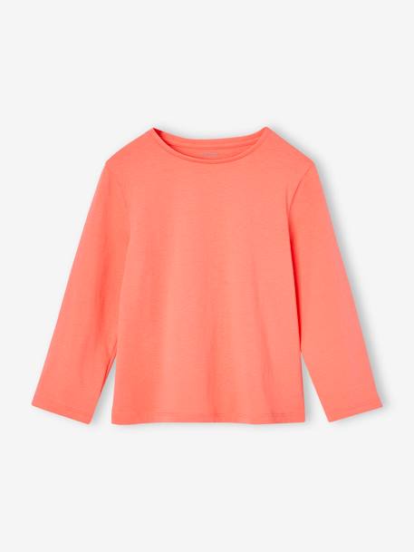 Lot de 3 t-shirts fille fantaisie manches longues anthracite+bleu grisé+corail+indigo+rose 16 - vertbaudet enfant 
