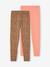 Lot de 2 leggings fille Basics beige+indigo+kaki+marron imprimé+vert sauge 1 - vertbaudet enfant 