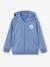 Sweat garçon zippé à capuche motif poitrine blanc chiné+bleu chambray+ocre+rouge+turquoise 4 - vertbaudet enfant 