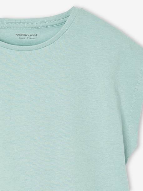 Lot de 3 tee-shirts fille fantaisie manches courtes bleu grisé+bleu pâle+rose poudré 6 - vertbaudet enfant 
