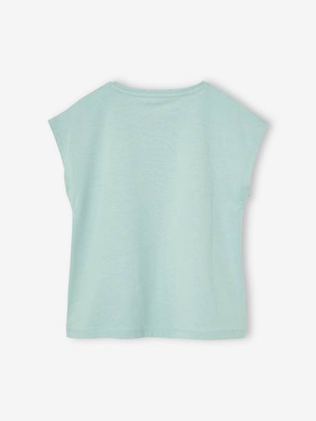 Lot de 3 tee-shirts fille fantaisie manches courtes bleu grisé+bleu pâle+rose poudré 5 - vertbaudet enfant 