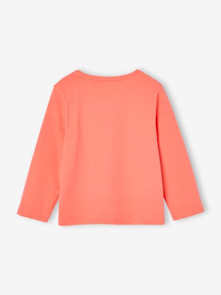 Lot de 3 t-shirts fille fantaisie manches longues anthracite+bleu grisé+corail+indigo+rose 19 - vertbaudet enfant 