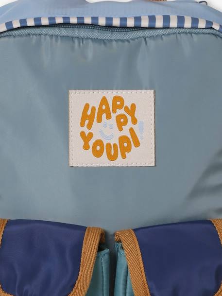 Sac à dos garçon maternelle vert/bleu ciel/ocre 4 - vertbaudet enfant 