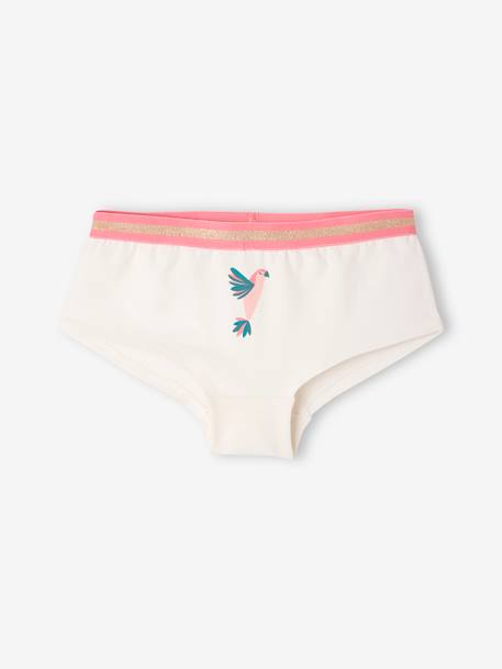 Lot de 5 shorties jungle fille fuchsia 5 - vertbaudet enfant 