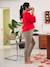 Legging de grossesse imprimé léopard en coton biologique* noir imprimé 3 - vertbaudet enfant 