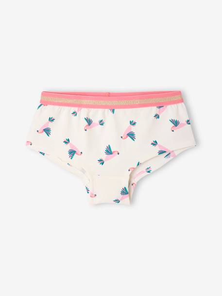 Lot de 5 shorties jungle fille fuchsia 6 - vertbaudet enfant 