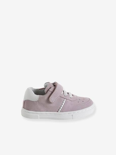 Baskets bébé fille cuir à scratchs fuchsia 2 - vertbaudet enfant 