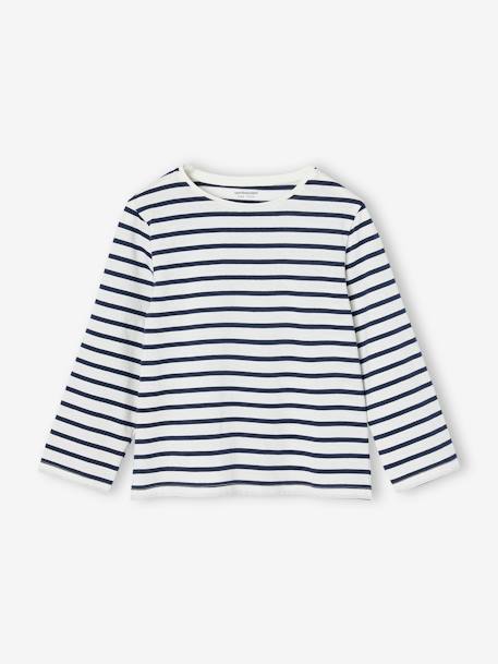 Lot de 3 t-shirts fille fantaisie manches longues anthracite+bleu grisé+corail+indigo+rose 18 - vertbaudet enfant 