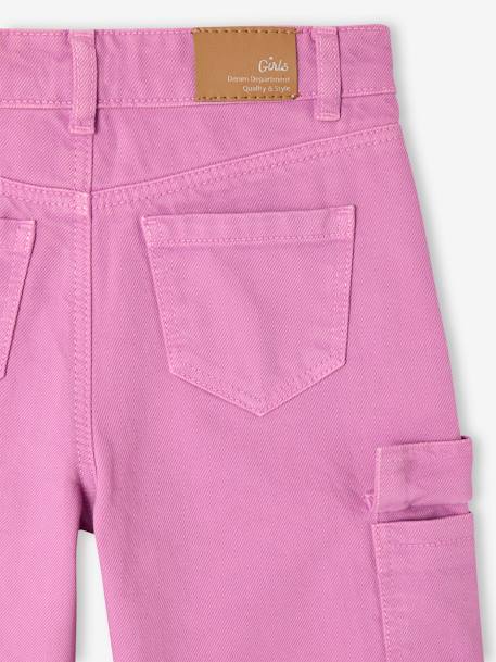Pantalon cargo large fille violet 4 - vertbaudet enfant 