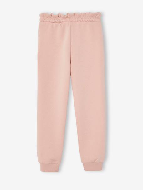 Jogging fille molleton motif love irisé rose+vert sauge 2 - vertbaudet enfant 