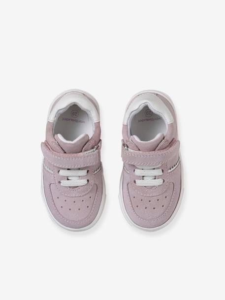 Baskets bébé fille cuir à scratchs fuchsia 4 - vertbaudet enfant 