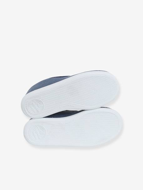 Chaussons velours élastiqués enfant - Fabriqués en France gris+marine 11 - vertbaudet enfant 