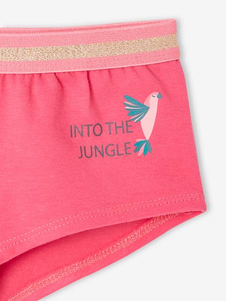 Lot de 5 shorties jungle fille fuchsia 8 - vertbaudet enfant 
