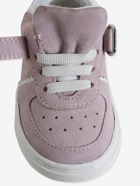 Baskets bébé fille cuir à scratchs fuchsia 6 - vertbaudet enfant 