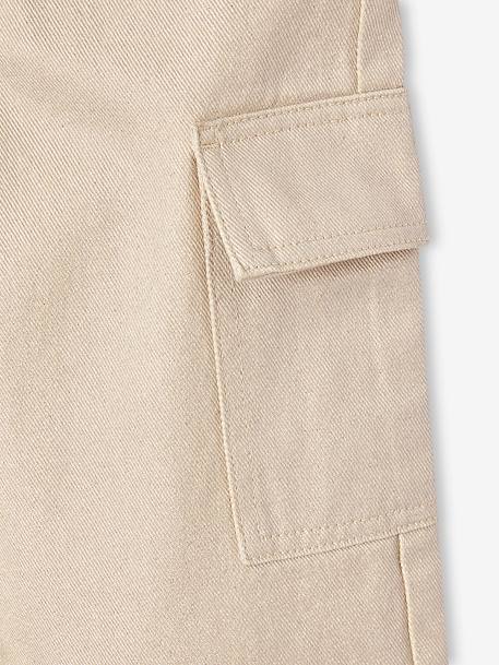 Pantalon cargo large irisé fille argent 3 - vertbaudet enfant 