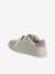 Baskets enfant fille cuir à scratchs blanc imprimé+écru 8 - vertbaudet enfant 