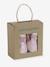 Chaussons élastiqués en cuir souple bébé or+rose 14 - vertbaudet enfant 