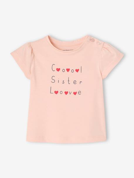 Lot de 2 t-shirts Basics bébé manches courtes rose pâle 2 - vertbaudet enfant 