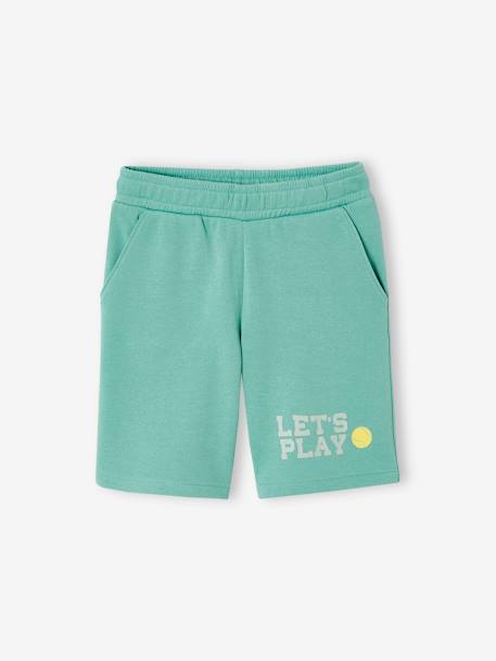 Bermuda sport en molleton garçon menthe 3 - vertbaudet enfant 