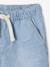 Bermuda garçon jean facile à enfiler bleu imprimé+denim gris+double stone+rayé bleu+stone 22 - vertbaudet enfant 