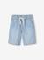 Bermuda garçon jean facile à enfiler bleu imprimé+denim gris+double stone+rayé bleu+stone 20 - vertbaudet enfant 