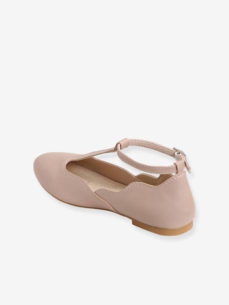 Ballerines salomés fille BLANC CLAIR UNI+ROSE CLAIR UNI 9 - vertbaudet enfant 