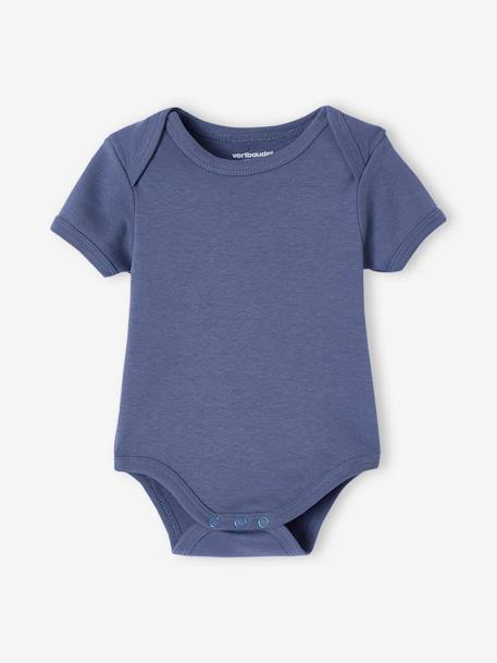 Lot de 5 bodies bébé garçon manches courtes coffret cadeau bleu 4 - vertbaudet enfant 