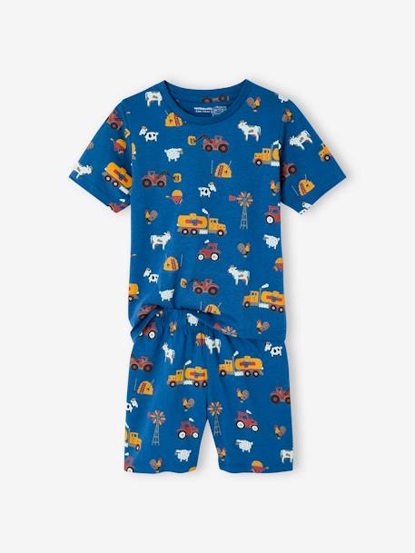 Lot 2 pyjashorts garçon À la ferme bleu roi 2 - vertbaudet enfant 