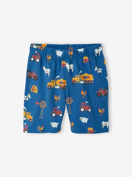 Lot 2 pyjashorts garçon À la ferme bleu roi 5 - vertbaudet enfant 