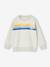 Sweat garçon col rond rayures graphiques blanc chiné+bleu grisé 3 - vertbaudet enfant 