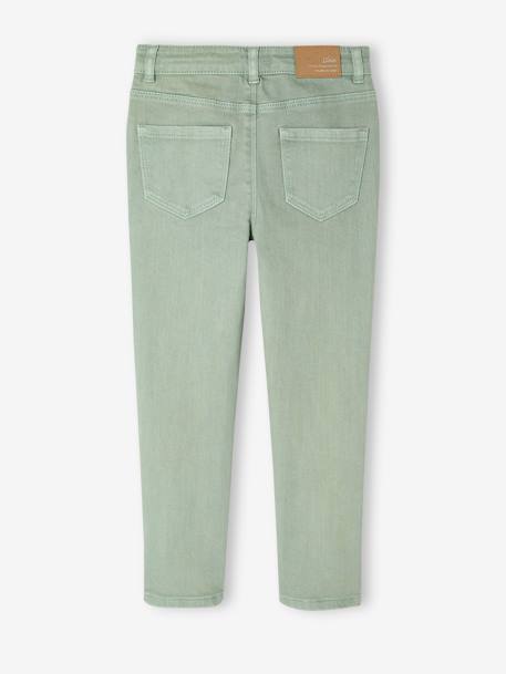 Pantalon fille slim morphologique fin anthracite+rose poudré+vert sauge 11 - vertbaudet enfant 