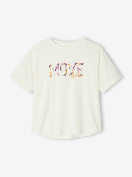 Ensemble sport tee-shirt + cycliste irisé fille lilas 6 - vertbaudet enfant 