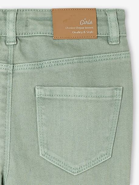 Pantalon fille slim morphologique fin anthracite+rose poudré+vert sauge 14 - vertbaudet enfant 