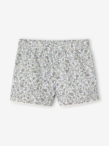 Ensemble blouse + short cérémonie fille bleu imprimé 4 - vertbaudet enfant 