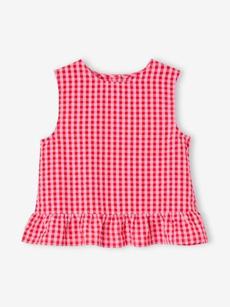 Ensemble fille blouse pantalon 7/8ème rose bonbon+vert sauge 2 - vertbaudet enfant 