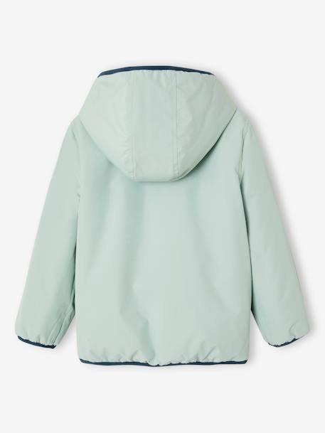 Blouson garçon réversible bleu océan+vert 5 - vertbaudet enfant 