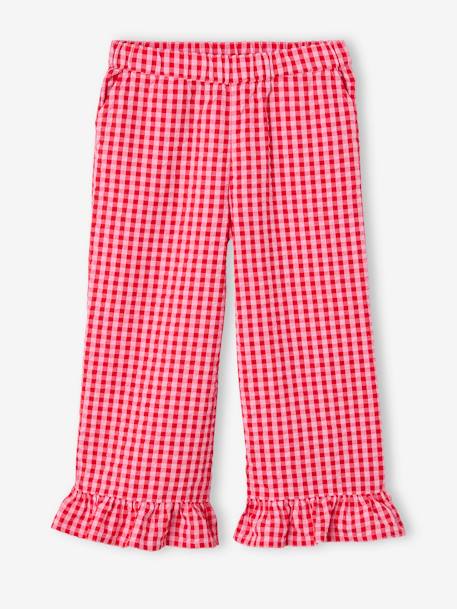 Ensemble fille blouse pantalon 7/8ème rose bonbon+vert sauge 3 - vertbaudet enfant 